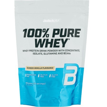 100% Pure Whey BioTech USA, Bourbon Vanilla, 454 g