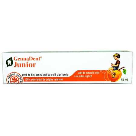 GennaDent Junior dentifricio all'arancia, 80 ml, Vivanatura