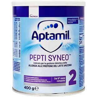 Pepti Syneo 2, Alimento a fini medici speciali in Polvere, 400 g, Aptamil