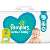 Pannolini Active Baby n. 2, 4-8 kg, 96 pezzi, Pampers