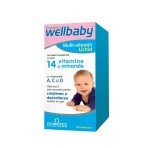 Sciroppo per neonati e bambini con 14 vitamine e minerali, Wellkid Baby,150 ml, Vitabiotics 