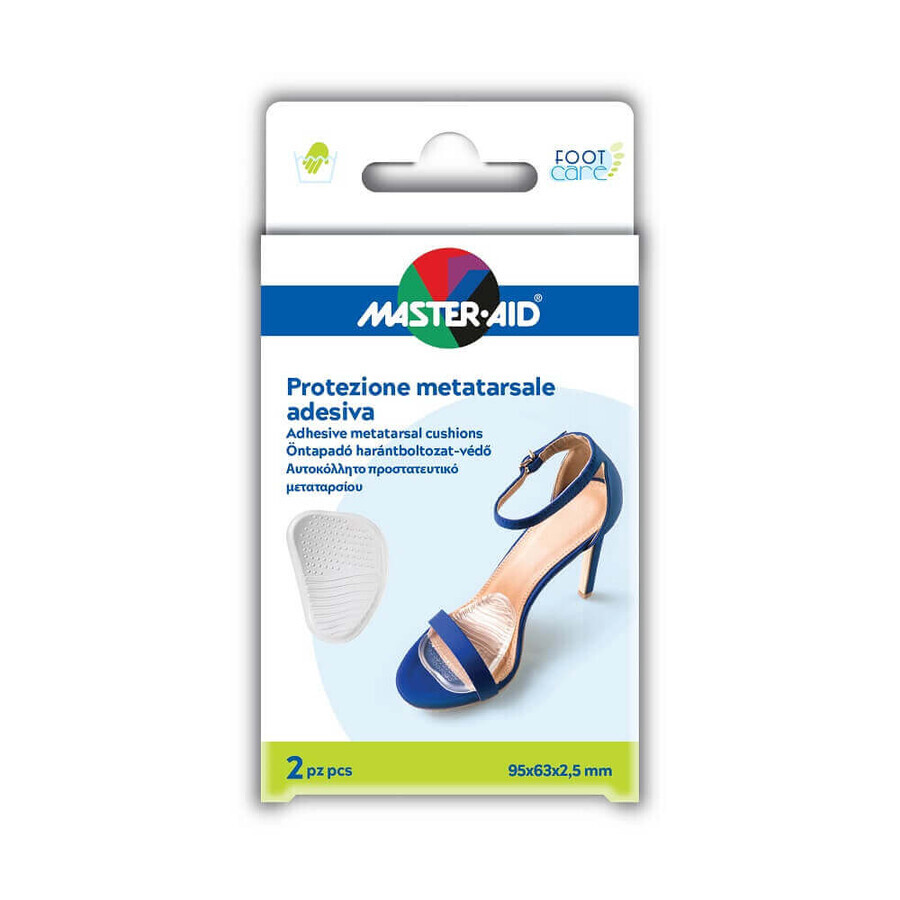 Master-Aid® Foot Care Protezione Metatarsale Adesiva Realizzata In Gel Trasparente 2 Pezzi 95x63x2,5mm