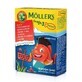 Pesce gommoso con Omega-3 al gusto di lime e fragola, 36 gelatine, Moller&#39;s