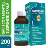 Gaviscon Sospensione orale al mentolo, 200 ml, Reckitt Benckiser Healthcare