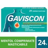 Gaviscon Menthol, 24 compresse masticabili, Reckitt Benckiser Healthcare