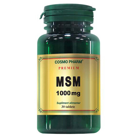 Premium MSM 1000 mg, 30 compresse, Cosmopharm