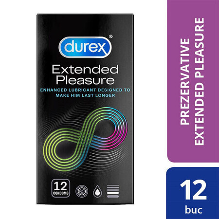 Preservativi Extended Pleasure, 12 pezzi, Durex