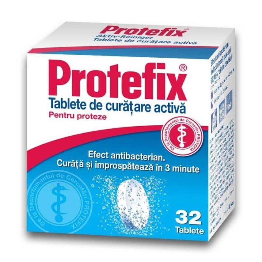 Compresse detergenti attive Protefix, 32 pezzi, Queisser Pharma