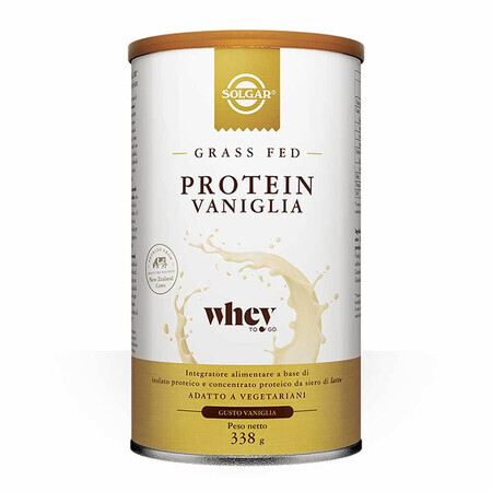 Solgar Protein Vaniglia Integratore di Proteine del Siero del Latte, 338g