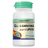 Q10+L-Carnitina e Acido Lipoico, 30 capsule, Cosmopharm
