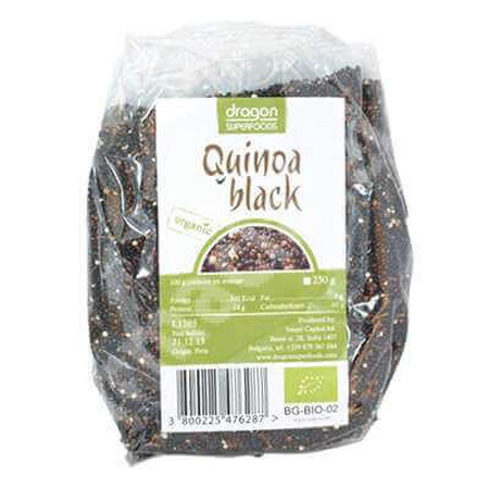 Quinoa nera ecologica, 250 g, Dragon Superfoods