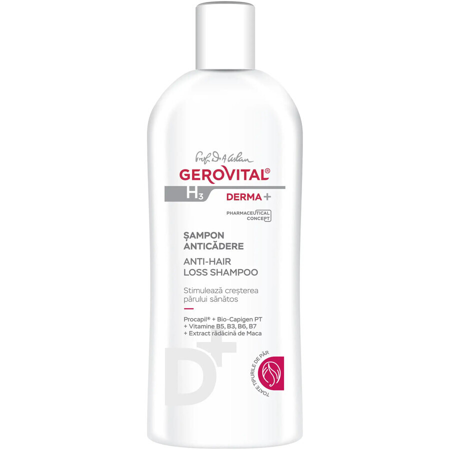 Shampoo Anticaduta Gerovital H3 Derma+, 200 ml, Farmec 