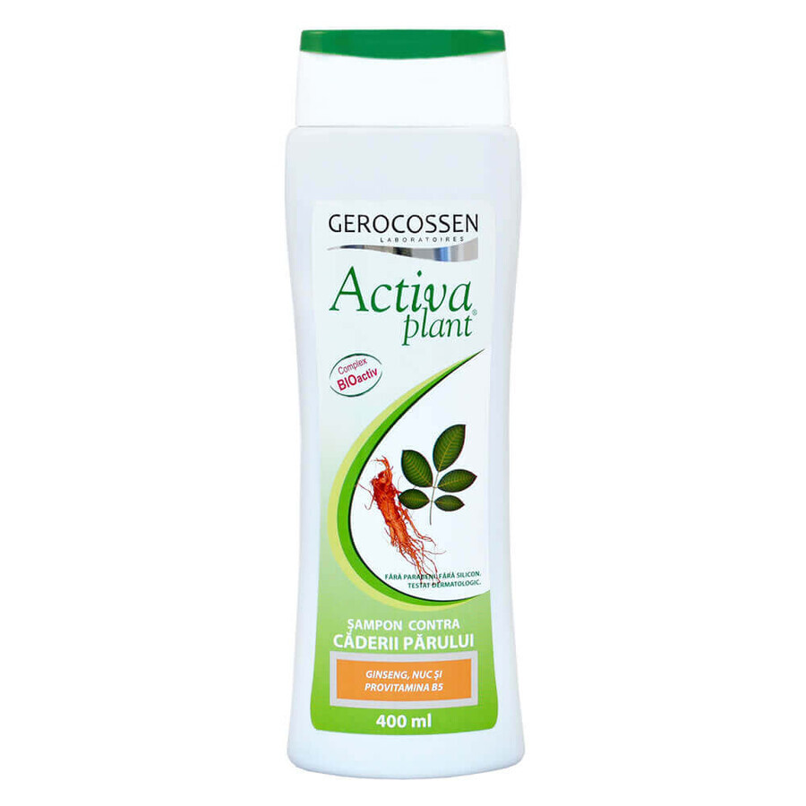 Shampoo contro la caduta dei capelli con noce, ginseng, provitamina B6 Activa Plant, 400 ml, Gerocossen