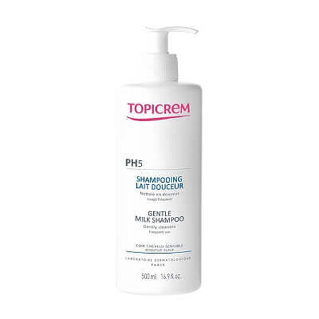 Topicrem shampoo delicato per cuoio capelluto sensibile PH5, 500 ml, NIGY