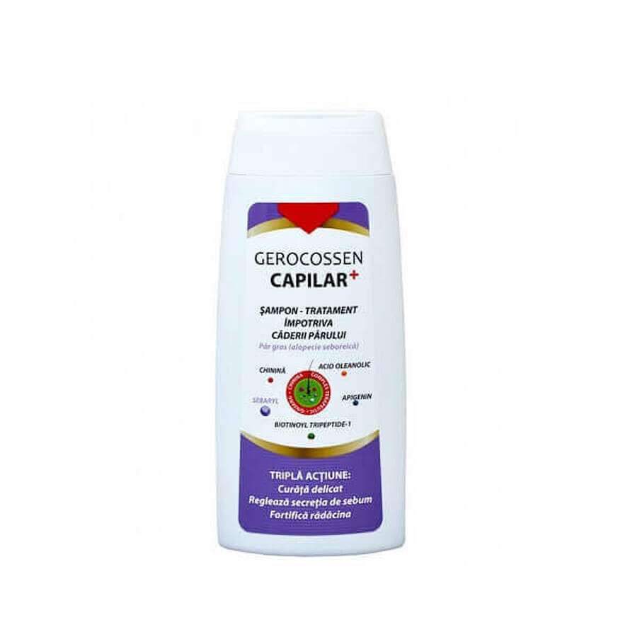 Shampoo anticaduta per capelli grassi Capilar+, 275 ml, Gerocossen