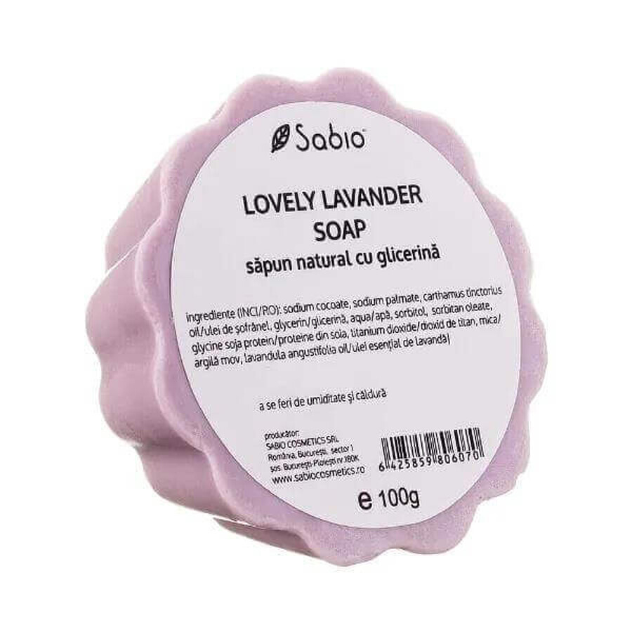Sapone alla glicerina naturale Lovely Lavender, 100 g, Sabio