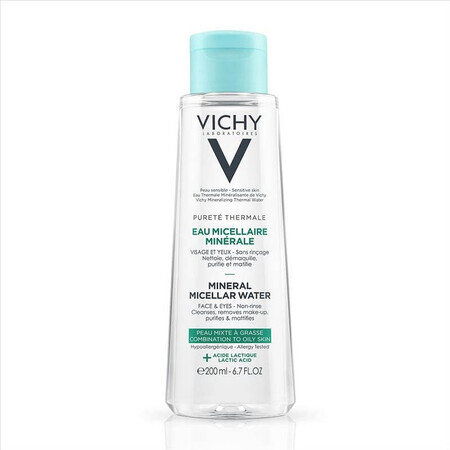 Vichy Purete Thermale - Acqua Micellare Detergente Struccante Pelle Grassa,200ml