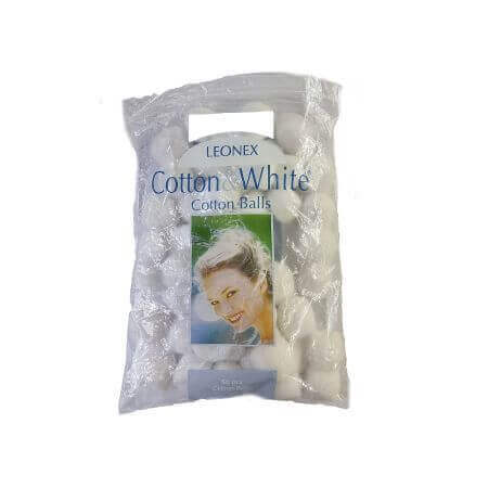 Batuffoli di cotone Cotton & White, 50 pezzi, Leonex
