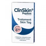 Etichetta cutanea per il trattamento del papilloma ClinSkin, schiacciata