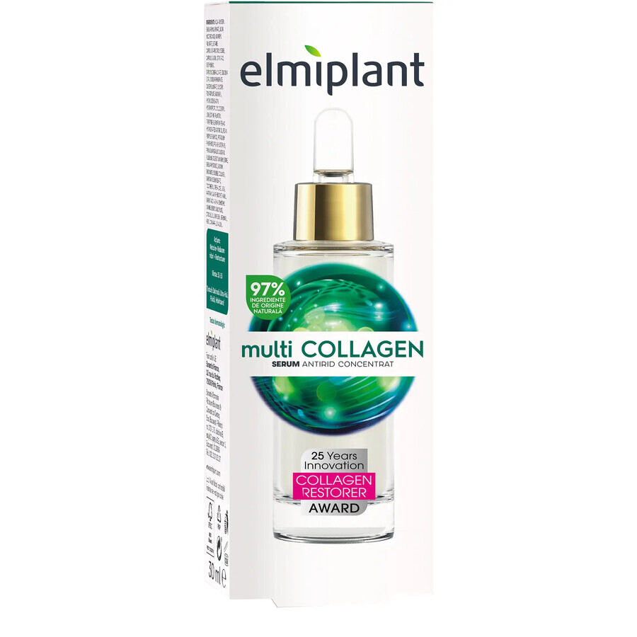 Siero antirughe concentrato Multi Collagen, 30 ml, Elmiplant