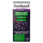 Sciroppo senza zucchero con sambuco nero, vitamina C e zinco Immuno Forte, 120 ml, Sambucol