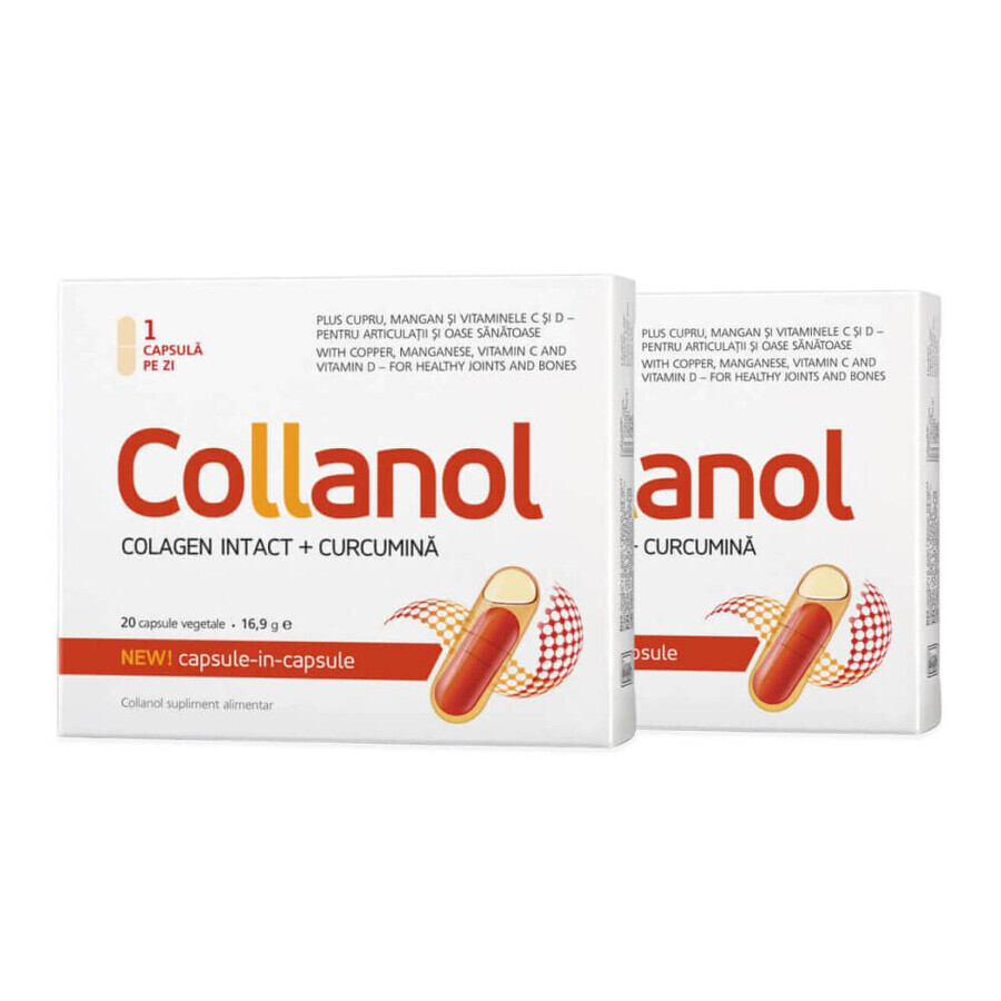 Confezione Collanol, 2 x 20 capsule, Vitaslim