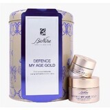 Confezione crema fortificante 50 ml + crema fortificante occhi e labbra 15 ml Defense my age gold, Bionike
