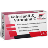 Valeriana e vitamina C, 40 capsule, FarmaClass