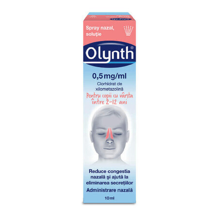 Olynth spray nasale per bambini, 2-12 anni, 0,5 mg, 10 ml, Johnson&Johnson