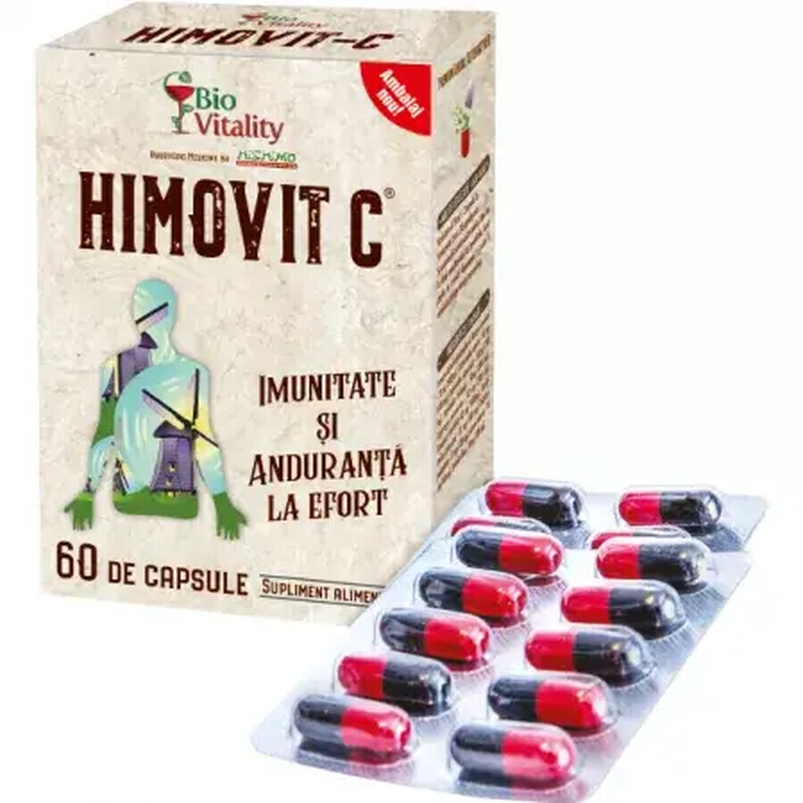 Stimolatore immunitario adattogeno Himovit C, 60 capsule, Bio Vitality