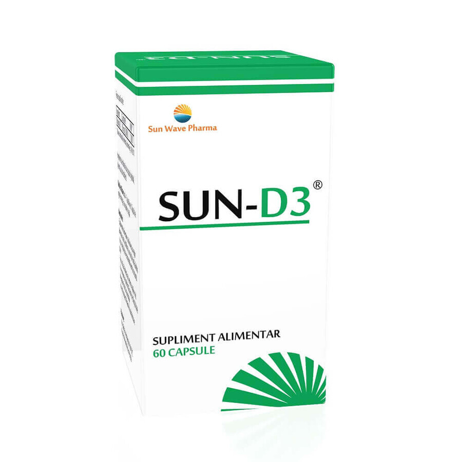Sun-D3, 60 capsule, Sun Wave Pharma recensioni