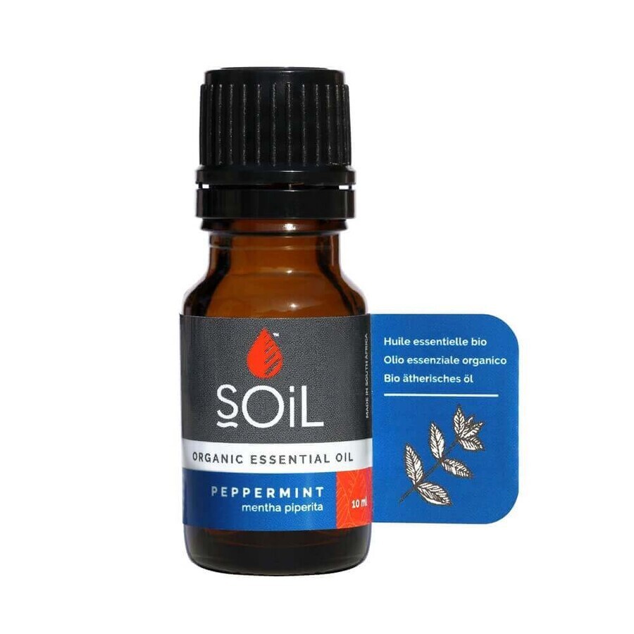 Puro olio essenziale di menta piperita biologico al 100%, 10 ml, SOiL