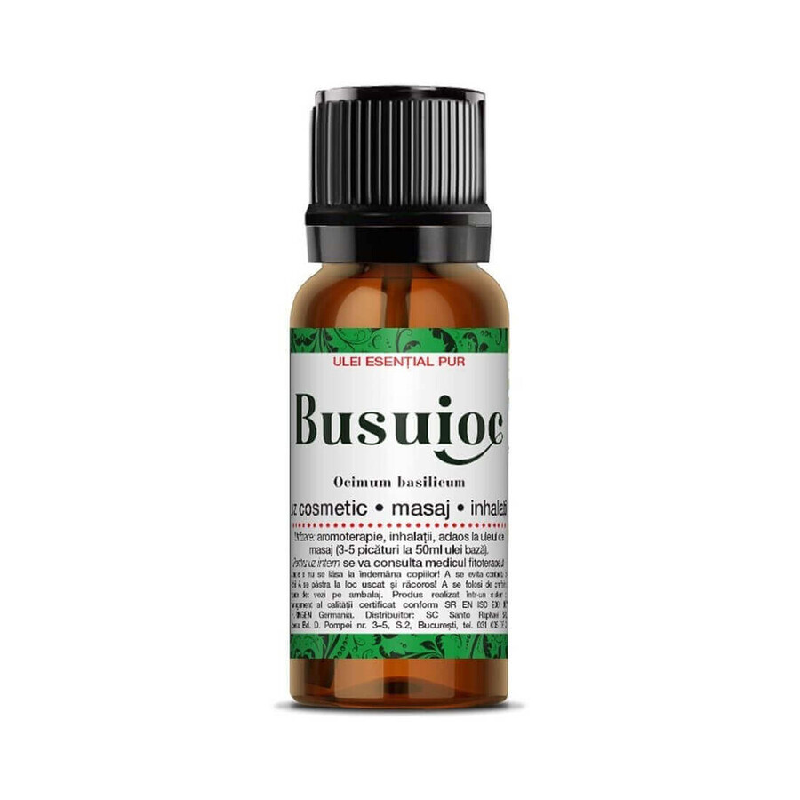 Puro olio essenziale di basilico, 10 ml, Divine Star