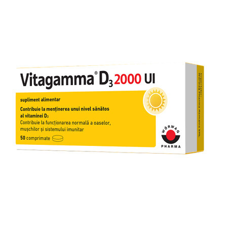 Vitagamma D3 2000UI, 50 compresse, Worwag
