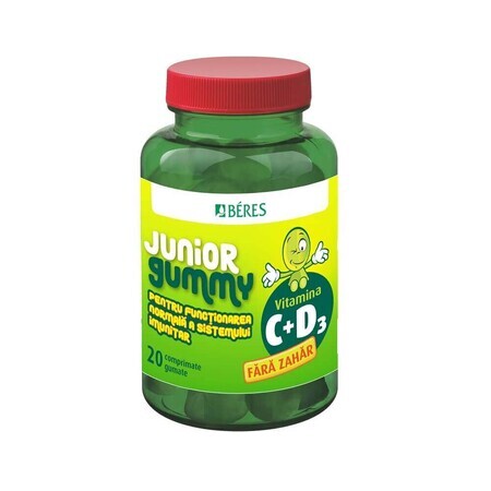 Vitamina C + D3 Junior Gummy, 20 compresse gommose, Beres Pharmaceuticals Co