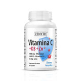 Vitamina C + D3 + Zn, 60 capsule, Zenyth