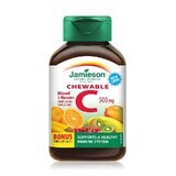 Vitamina C 500mg con mix di 3 gusti, 100+20 compresse masticabili, Jamieson