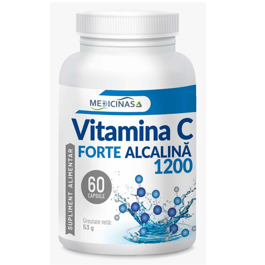 Vitamina C Forte alcalino 1200 Medicinali, 60 capsule vegetali, Laboratori Medica recensioni