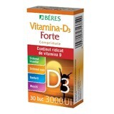 Vitamina D3 Forte 3000 UI, 30 compresse, Beres