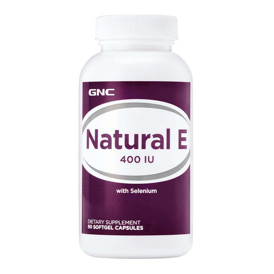 Vitamina E naturale 400 UI con selenio (077967), 90 capsule, GNC