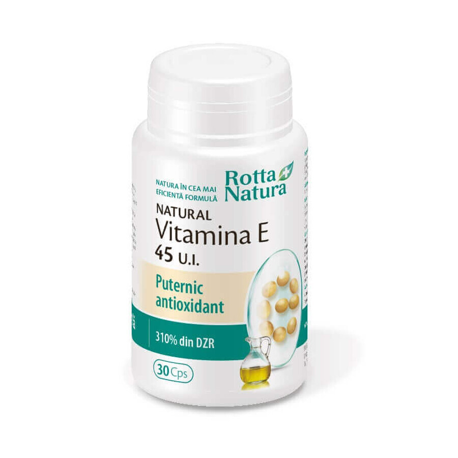 Vitamina E naturale 45 U.I., 30 capsule, Rotta Natura