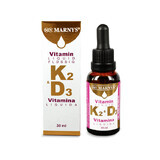 Vitamina K2 + D3 liquida (Mk7® + colecalciferolo), 30 ml, Marnys