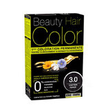 Tintura per capelli con estratti vegetali e cotone Castano Scuro Castagna, Tonalità 3.0, 160 ml, Beauty Hair Colour
