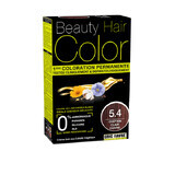 Tintura per capelli con estratti vegetali e cotone Castagna Rame Chiaro, Tonalità 5.4, 160 ml, Beauty Hair Colour