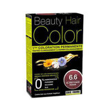 Colorante per capelli rosso biondo scuro, tonalità 6.6, 160 ml, Beauty Hair Colour