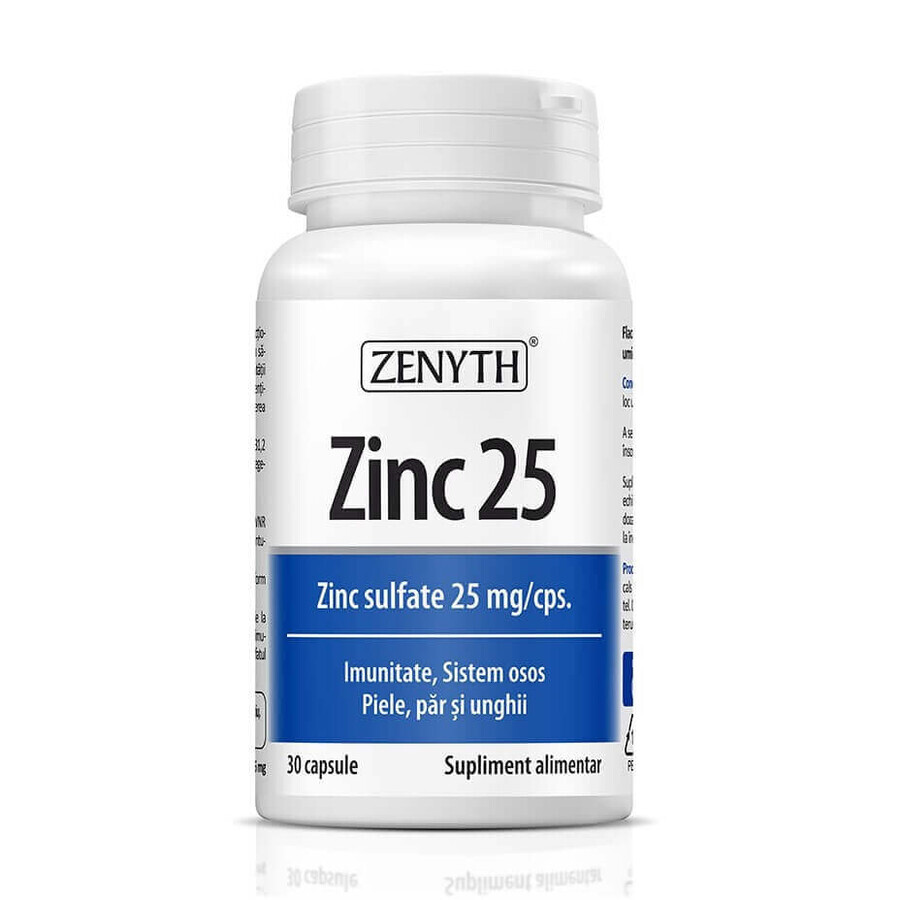 Zinco 25 solfato di zinco. 25 mg/cps, 30 capsule, Zenyth