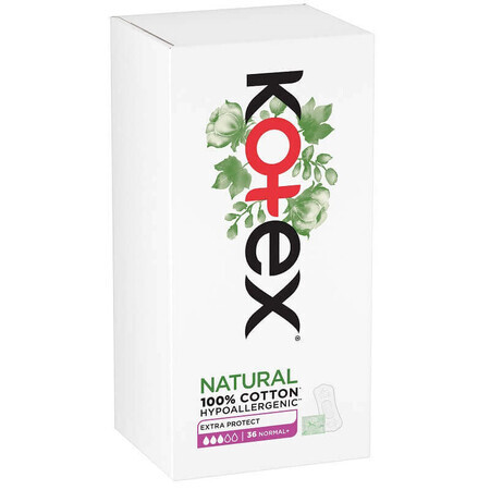Assorbenti giornalieri Extra Protect Normal+ Natural Kotex, 36 pezzi, Kimberly-Clark