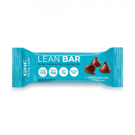 Barretta proteica al gusto con gocce di cioccolato Total Lean 496860, 48 g, GNC