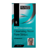 Strisce per la pulizia dei pori del naso con carbone, 6 pezzi, Beauty Formulas