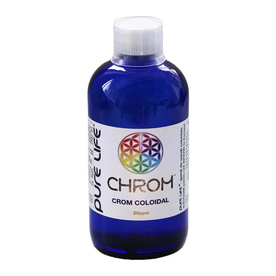 CHROME cromo colloidale 20 ppm, 480 ml, Pure Life